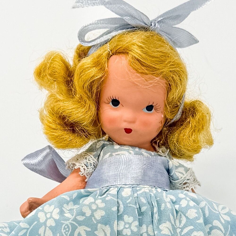 1940s Nancy Ann Storybook Doll Sugar & Spice JL Pudgy Tagged VTG Composition